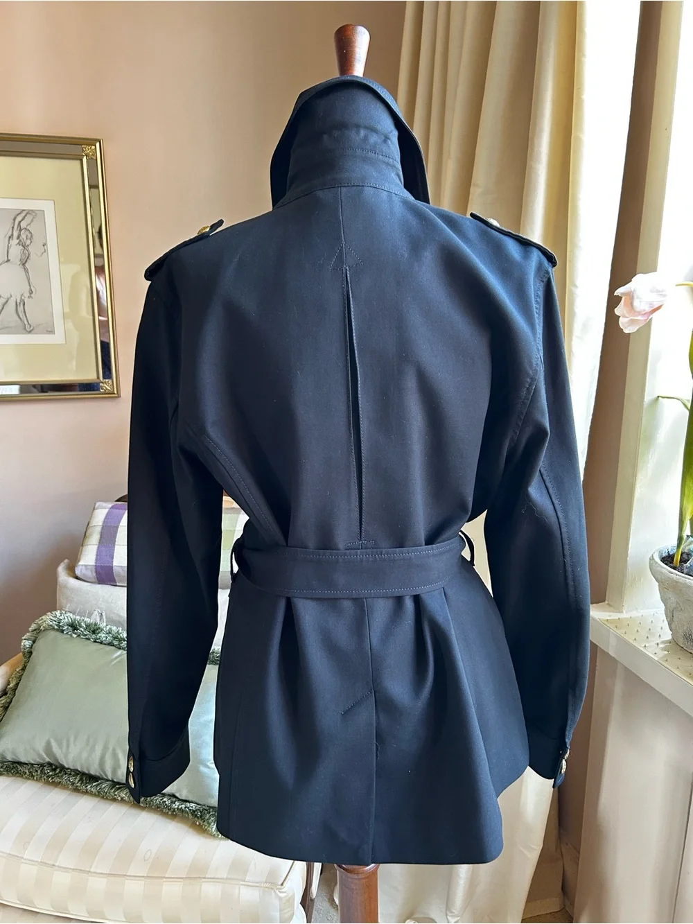 Banana Republic Black Military Style Jacket